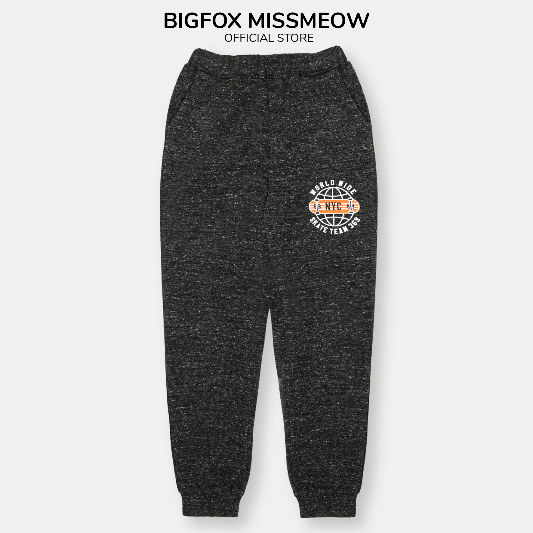 (Từ 41-56kg) Quần nỉ bé trai Bigfox Miss Meow size đại quần dài thu đông bé trai in NYC Skate Team 3
