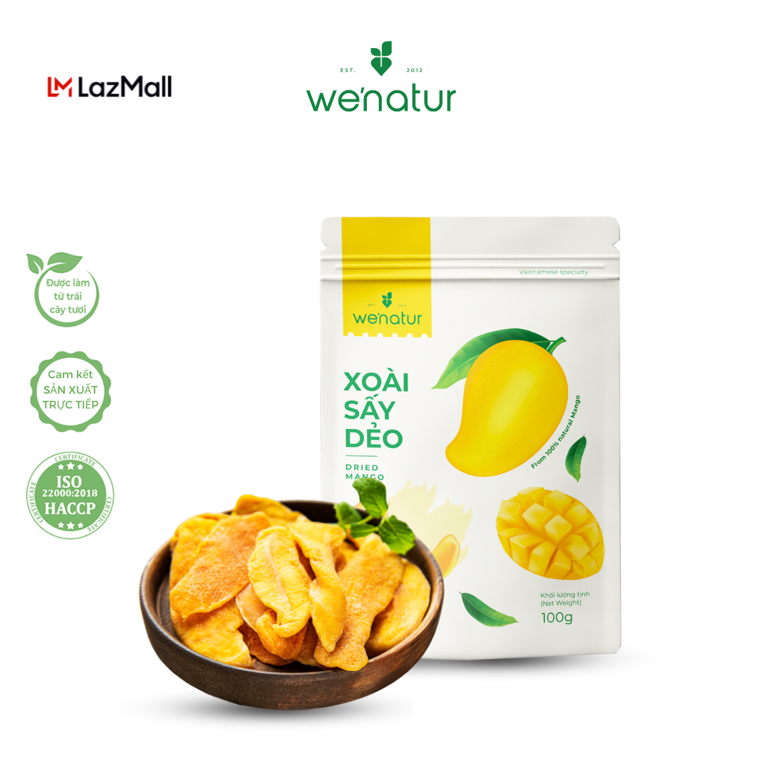 Xoài Sấy Dẻo Ít Đường Nguyên Vị wenatur 100g