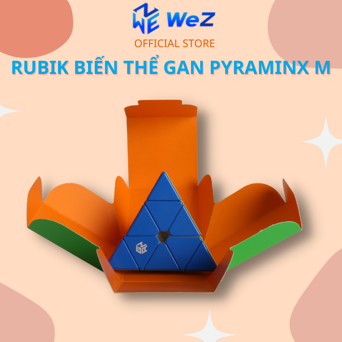 Rubik Biến Thể GAN Pyraminx M Stickerless Có Nam Châm - Đồ Chơi Rubik Nam Châm GAN Pyramid Kim Tự Tháp - WeZ Toys