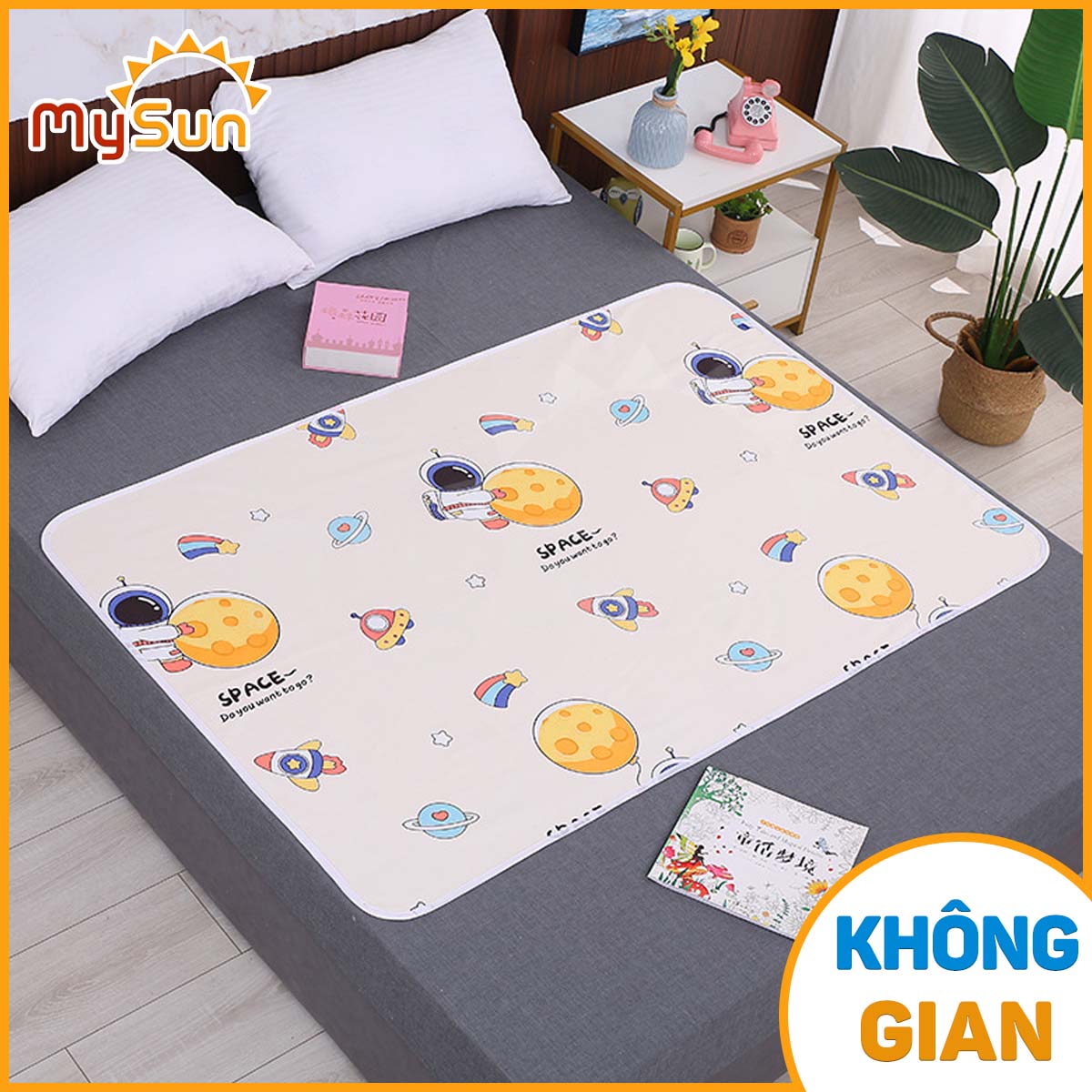 Miếng khăn lót nệm tấm thảm chống thấm nước tiểu cỡ lớn trải giường cho em bé trẻ sơ sinh.