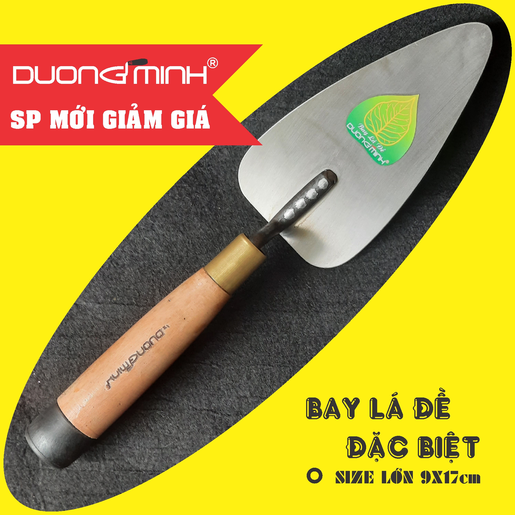 Bay Lá đề Dương Minh Bay xây dựng thợ hồ thép trắng - Dụng cụ xây dựng cao cấp. dụng cụ làm vườn