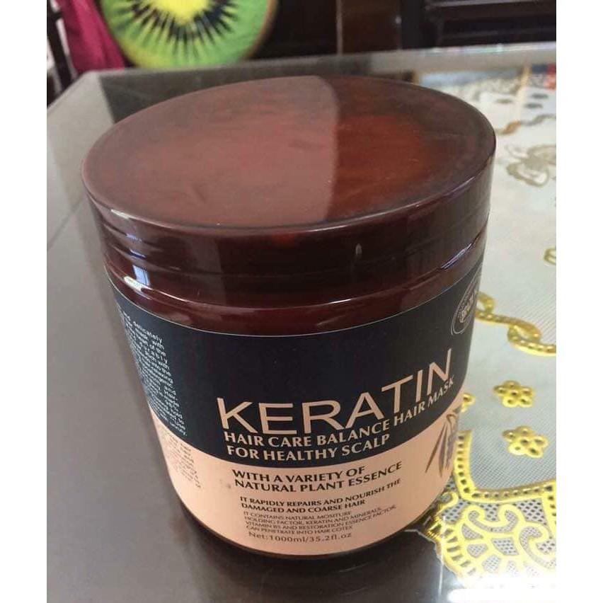 Kem Hấp Ủ Tóc Keratin 1000Ml - Cho Tóc Khỏe Hương Dừa Brazil