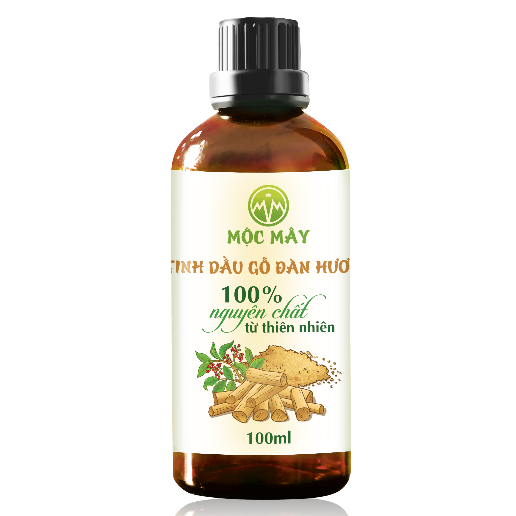 Tinh dầu gỗ Đàn Hương 100ml nguyên chất Mộc Mây - tinh dầu nguyên chất từ thiên nhiên xông phòng thơm phòng thư giản đuổi muỗi