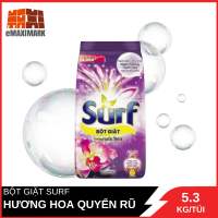 Bột Giặt Surf Hương Nước Hoa Quyến Rũ (Tím) Túi Lớn 5.3KG