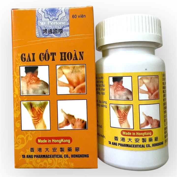 Viên uống đau nhức xương khớp Gai cốt hoàn - Hộp 60 viên - Xuất xứ Hồng Kong - Mã số 1430