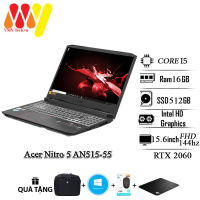 Laptop Gaming Acer Nitro 5 AN515-55 Core i5-10300H Ram 16GB SSD 512GB màn hình 15.6inch Full HD 144Hz VGA RTX 2060 tặng kèm bộ quà tặng laptop