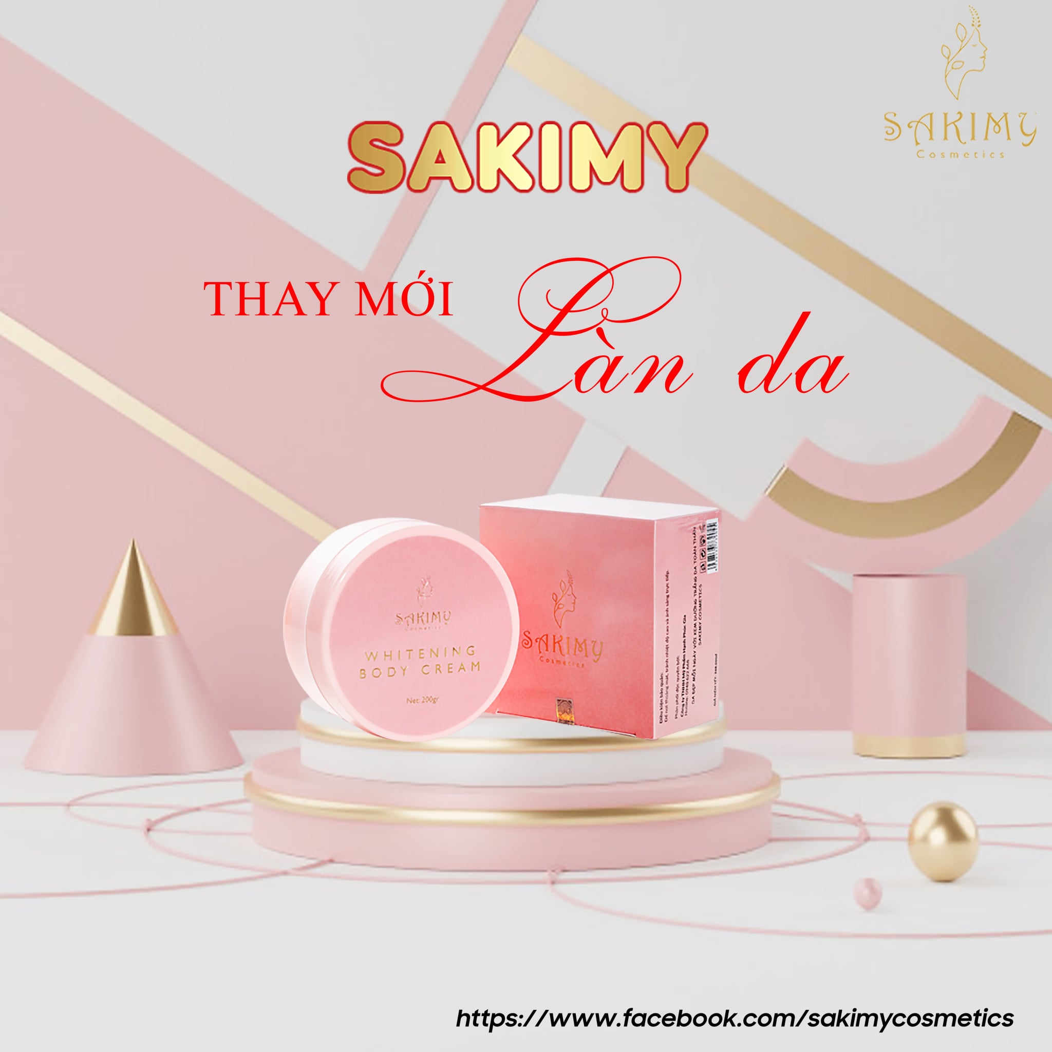 Combo Sỉ 20 Hủ Kem Dưỡng Trắng Da Body SAKIMY tặng kèm 20 Serum Kích Trắng Sakimy