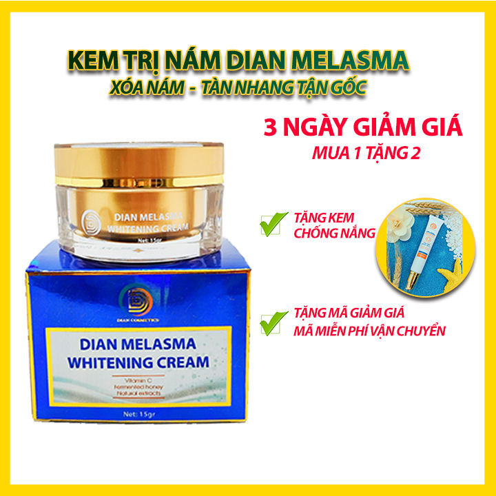 [Hcm]Kem Dưỡng Da Nâng Tông Mờ Nám Dian Melasma Whitening - Dian Beauty Mua 1 Tặng 2 Tặng Kèm Son Môi Nước Hoa Hoặc Kem Chống Nắng 190K