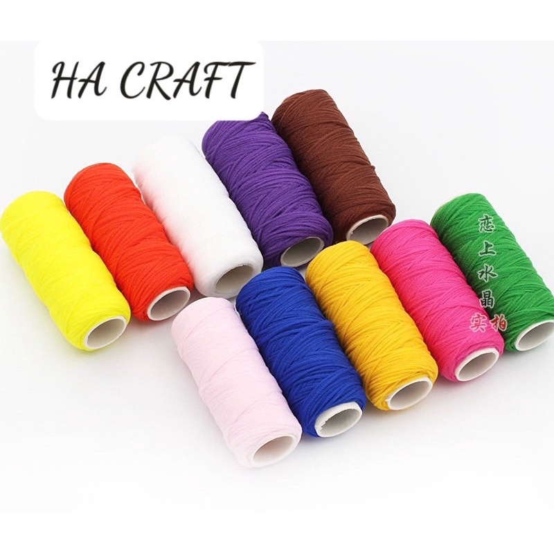 Cuộn chỉ tơ làm hoa kẽm nhung hoa voan lụa vải hoa len sợi Diy craft handmade S0175