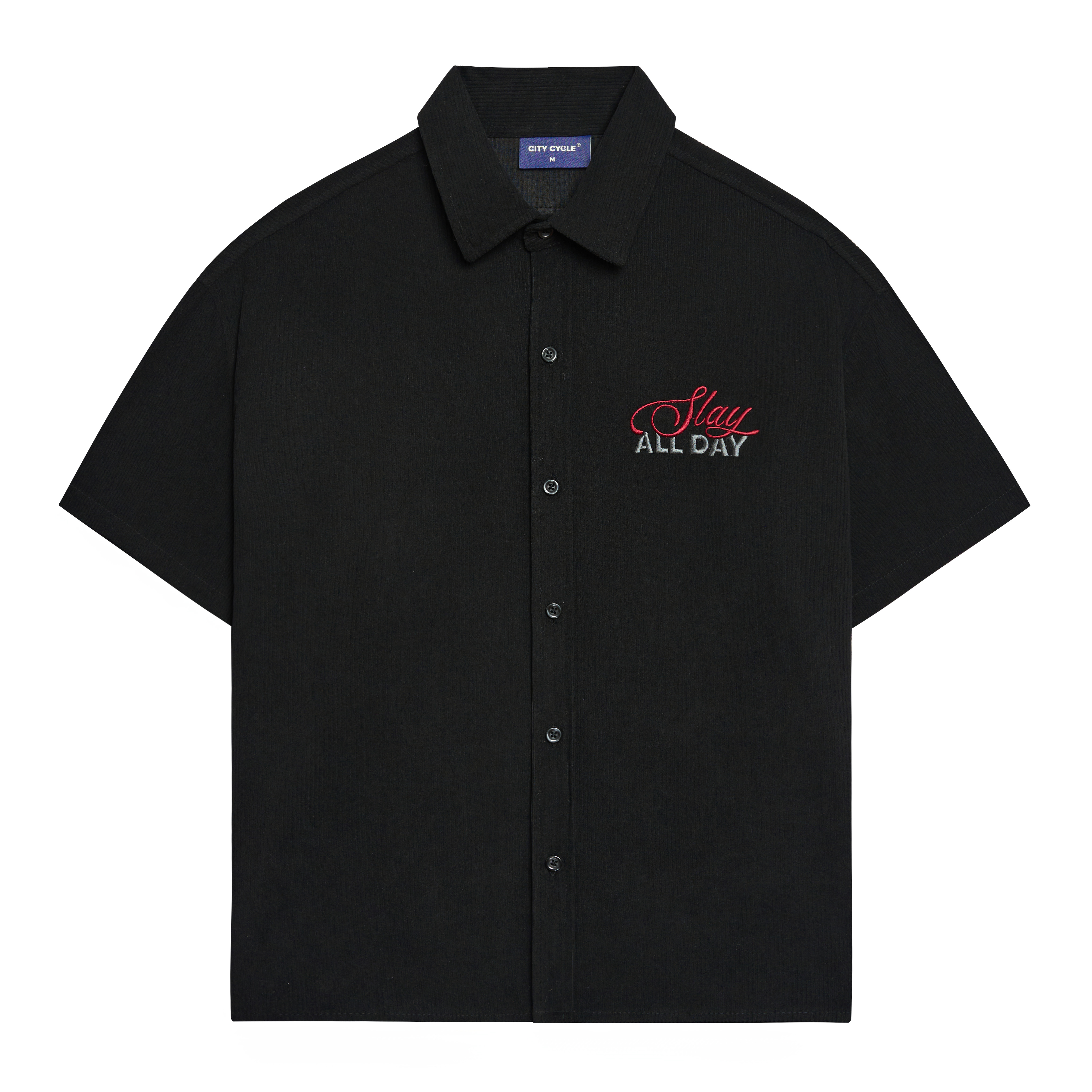 Áo sơ mi nam nữ ngắn tay boxy Local Brand Chính Hãng City Cycle Áo Sơ Mi Slay All Day