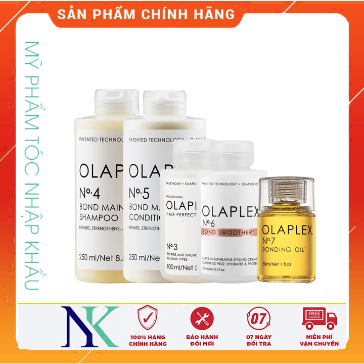 [Hcm]Combo Olaplex Hàn Gắn Liên Kết Lưu Huỳnh Tóc Bị Đứt