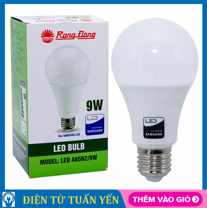 Bóng đèn led bulb Rạng Đông công suất 9W ánh sáng trắng & vàng - Hàng chính hãng