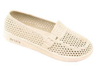 Giày lười nữ Bitas SANRO.02 (Ghi + Kem cà phê + Kem)