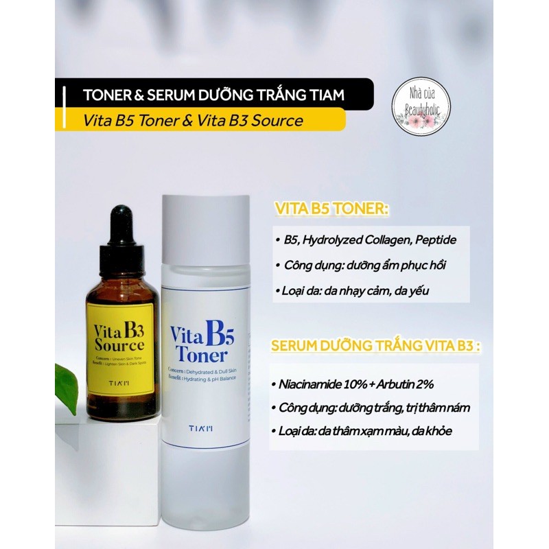 [Nhacuabeautyholic] Toner & Serum Tiam