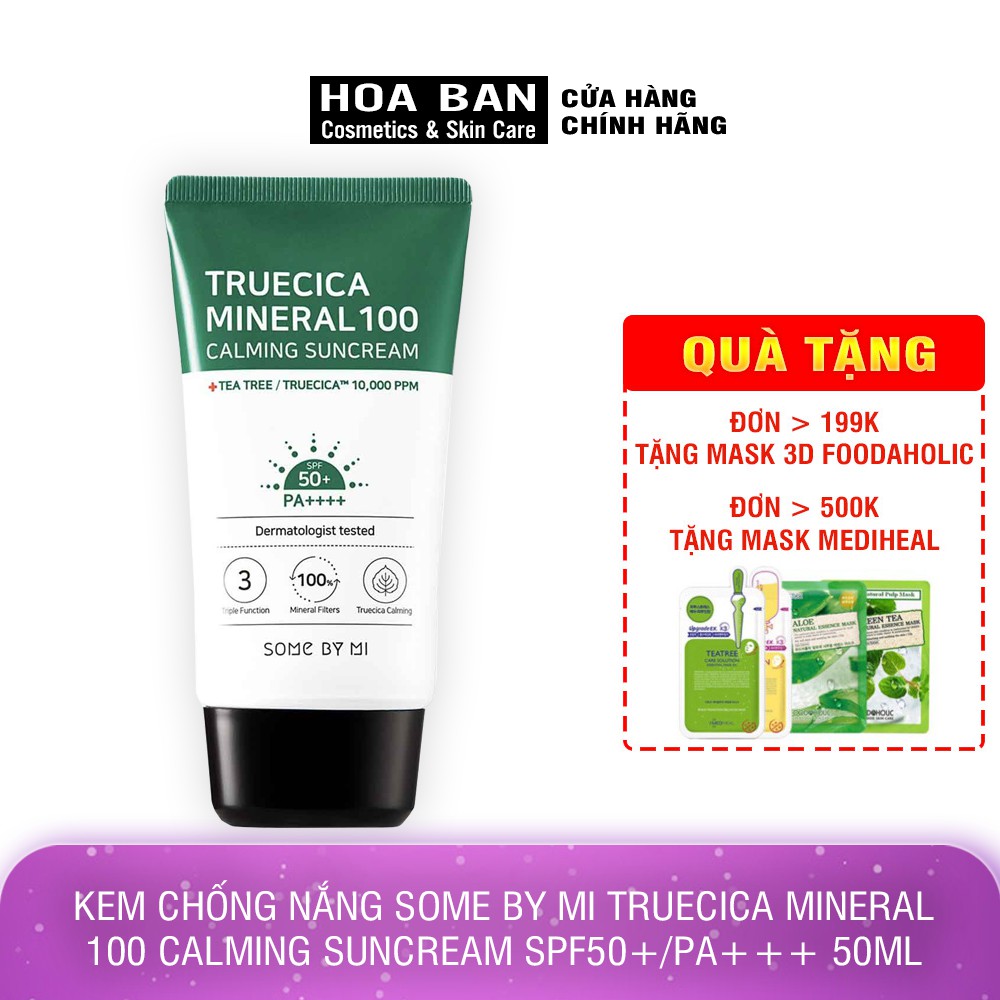 [Auth] Kem chống nắng Some By Mi Truecica Mineral 100 Calming Suncream SPF50+/PA+++ 50ml chất lượng sản phẩm đảm bảo và cam kết hàng đúng như mô tả