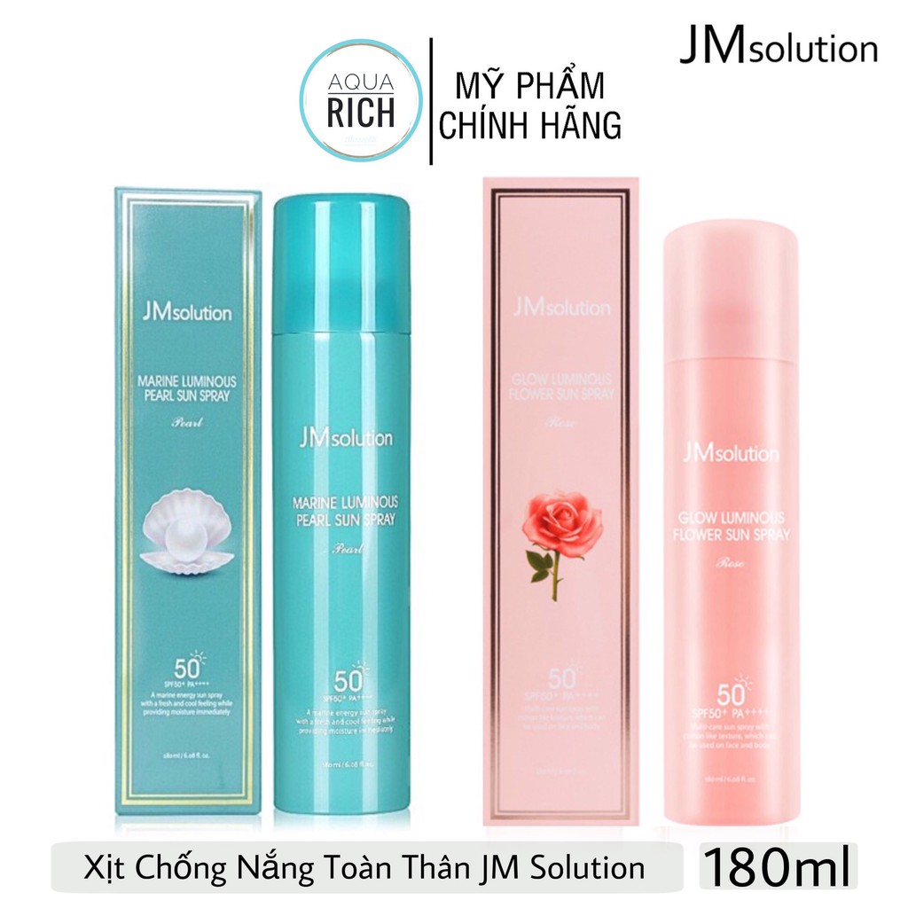 Xịt Chống Nắng Jm Solution For Body & Face Dạng Xịt Dành Cho Mặt Và Body 180Ml