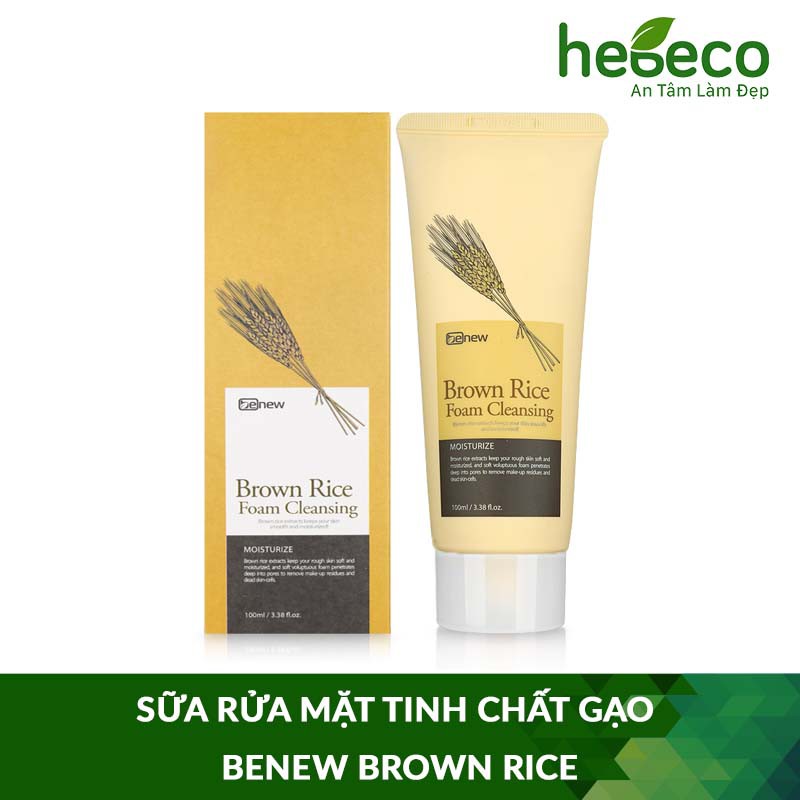 Sữa Rửa Mặt Làm Sạch Sâu Và Làm Trắng Tinh Chất Gạo Benew Brown Rice 100Ml - Hàn Quốc Cam Kết Hàng Đúng Mô Tả Chất Lượng Đảm Bảo An Toàn Đến Sức Khỏe Người Sử Dụng