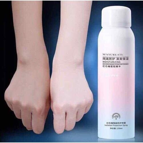 [HCM]Xịt Chống Nắng Trang Điểm Trắng Da Maycreate SPF 35+ 150ml