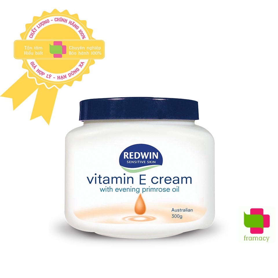 Kem Dưỡng Ẩm Redwin Vitamin E Và Hoa Anh Thảo Úc (300G) Giúp Da Mềm Mịn Sáng Bóng Căng Mịn Cho Mọi Lứa Tuổi