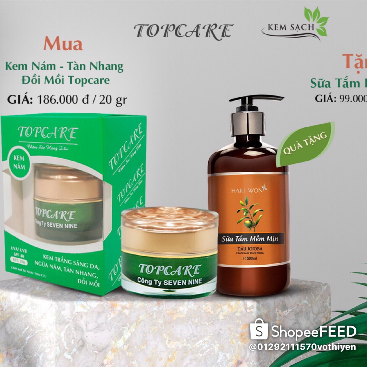 [Hcm]Kem Ngừa Nám Và Trắng Da Topcare