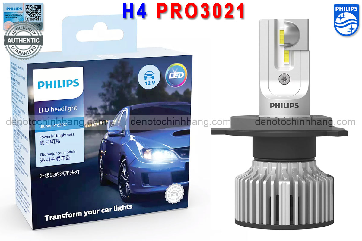 [Chính Hãng] Đèn LED Oto H4 Philips Ultinon Pro3021 BH 1 Năm [1 Bóng]