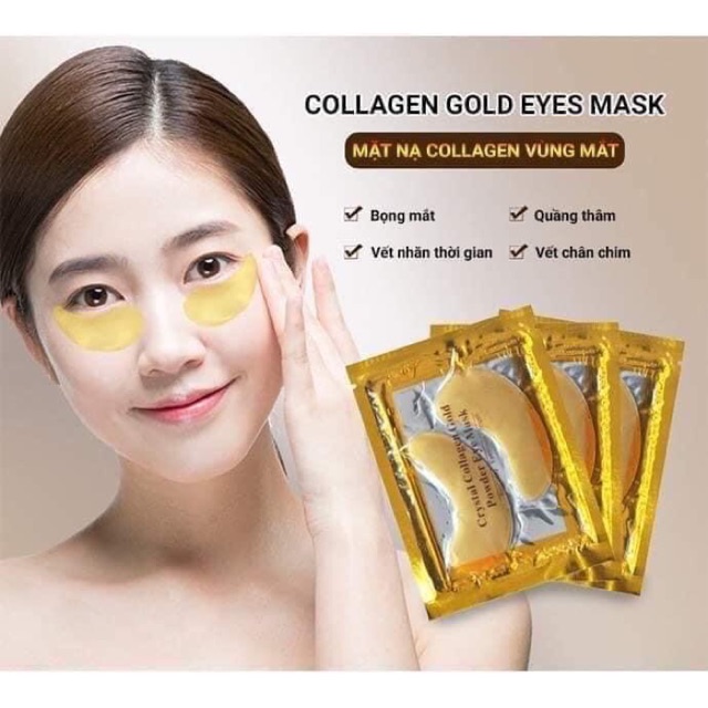 [2 miếng] Mặt Nạ Mặt nạ Mắt Collagen Vàng giảm thâm mắt ?hống lão hoá vết nhăn mắt Crystal Collagen Gold