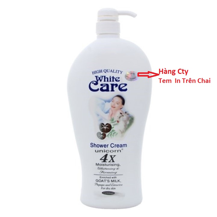 [Hcm]Sữa Tắm Dê White Care 4X Da Sáng Mịn Lưu Hương Lâu Hàng Công Ty