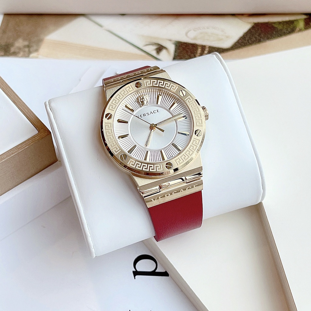 Đồng hồ nữ Versace Greca Logo đỏ rực rỡ chính hãng tại 1959watchluxury