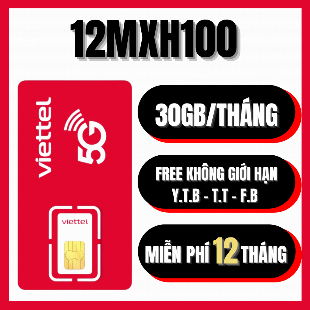 Sim 5G Viettel Vào Mạng Cả Năm Không cần nạp tiền - 1 TỶ GB DATA TRUY CẬP MẠNG XÃ HỘI Y0UTUBI TIKT