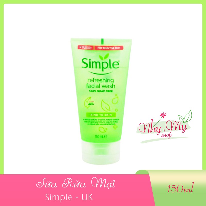 Sữa Rửa Mặt Simple Kind To Skin Refreshing Facial Wash Gel Sản Phẩm Tốt Chất Lượng Cao Cam Kết Như Hình