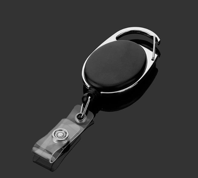 Combo 2 Móc đeo thẻ co rút yoyo dây đeo móc vào dây đeo thẻ móc thẻ vé xe vào chìa khóa rẻ đẹp tiện lợi bằng Thép không gỉ kéo dài 60cm LOGO