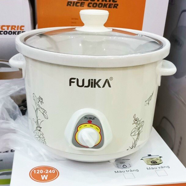 Nồi nấu cháo cho bé nồi kho cá FUJIKA FJ-KC1.5L - FJ-KC2.5L nồi hầm cháo chậm - Chính hãng BH 12 thá