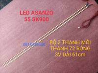 THANH ĐÈN LED VIỀN TIVI ASANZO 55SK900 VÀ CÁC HIỆU KHÁC HÀNG MỚI 100% BỘ 2 THANH MỖI THANH 72 BÓNG 3V DÀI 61cm