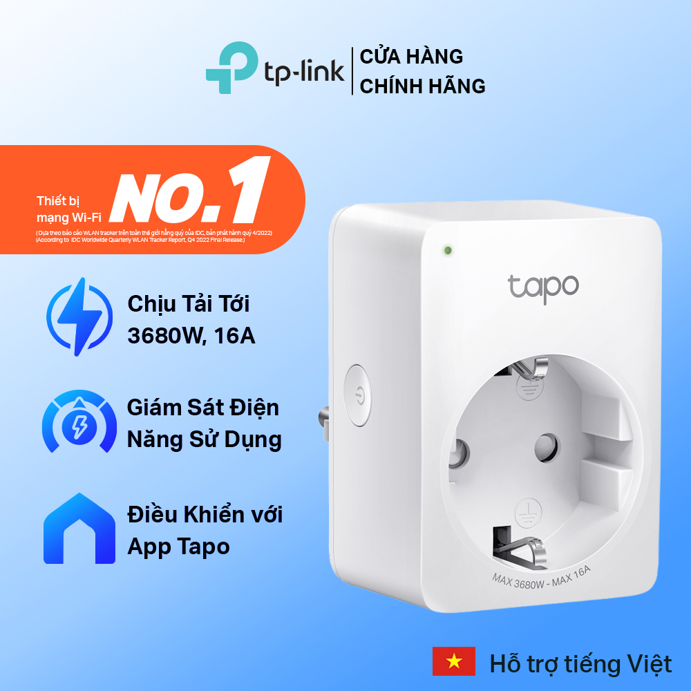 Ổ Cắm Thông Minh TP-Link Tapo P100 / P110M Kết Nối Wifi Điều Khiển Từ Xa- Hãng phân phối chính thức