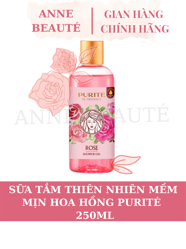 (HÀNG CHÍNH HÃNG) Sữa Tắm Mềm Mịn Hoa Hồng Purité 250ML/chai