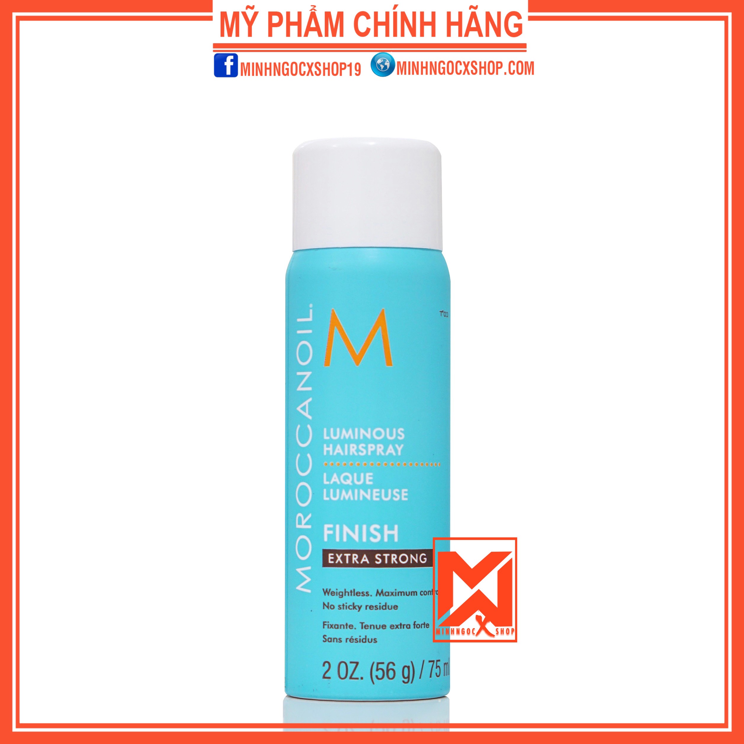 Gôm Xịt Giữ Nếp Linh Hoạt Giữ Nếp Siêu Mạnh Moroccanoil Finish Extra Strong 75Ml