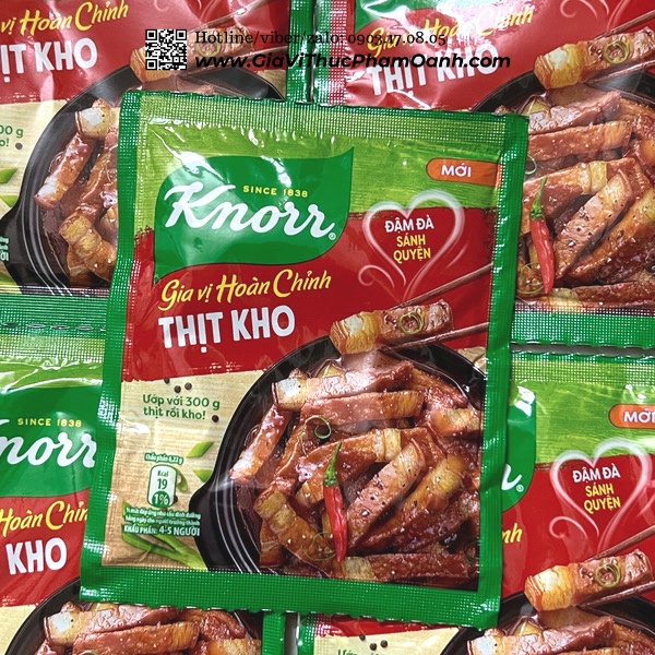 [THÙNG 60 GÓI]Gia vị nêm sẵn Knorr CANH CHUA/ CÁ KHO/THỊT KHO