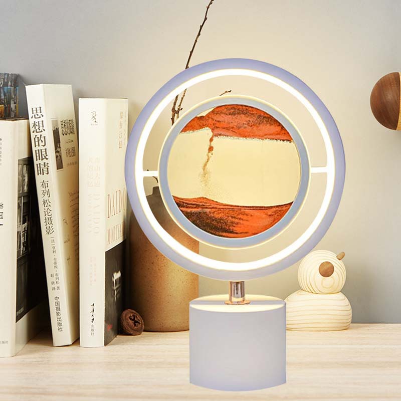 Tranh cát chảy chuyển động 3D xoay 360 độ kết hợp đèn led - quà tặng độc đáo- decor đèn trang trí vă