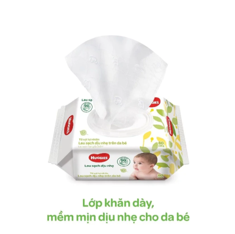 [QUÀ TẶNG] Khăn giấy ướt Huggies cho bé KHÔNG MÙI 80 miếng