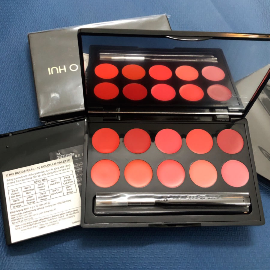 Bảng son lì 10 màu đẹp nhất từ Ohui - Ohui Rouge Real Lipstick - Tone cam