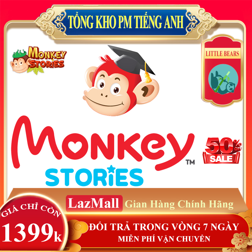 [GÓI HỌC TRỌN ĐỜI] Monkey Stories Trọn Đời Tặng 01 LOA BLUETOOTH Little Bears Phần Mềm Học Tiếng Anh Cho Bé Ứng Dụng Học Tiếng Anh Giúp Bé Nghe Nói Đọc Viết Tiếng Anh Gói Học Trọn Đời Monkey