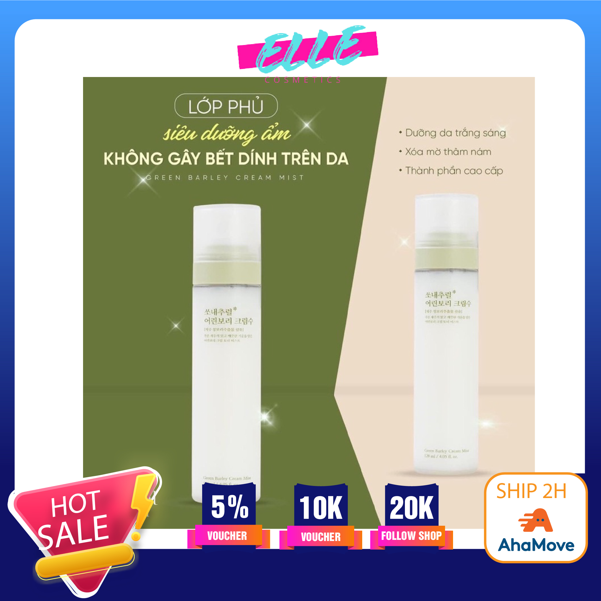 [Hcm]Xịt Khoáng Lúa Mạch Thuần Chay So Natural 120Ml