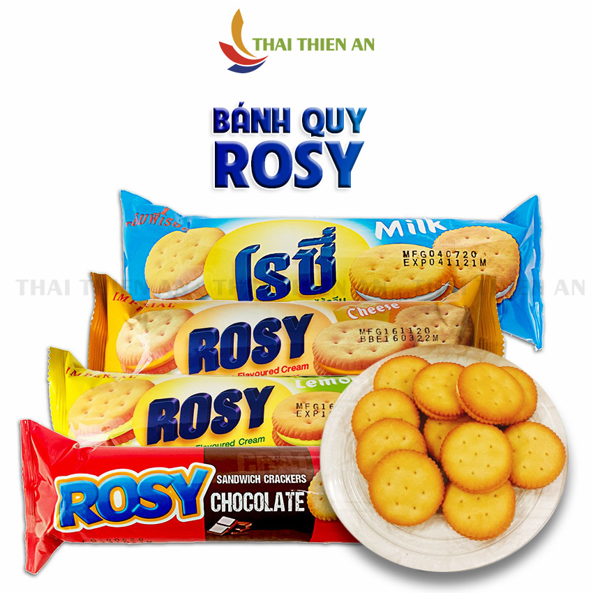 Bánh quy phô mai ROSY Thái Lan - túi 100gr - Biscuit sandwich crackers cheese