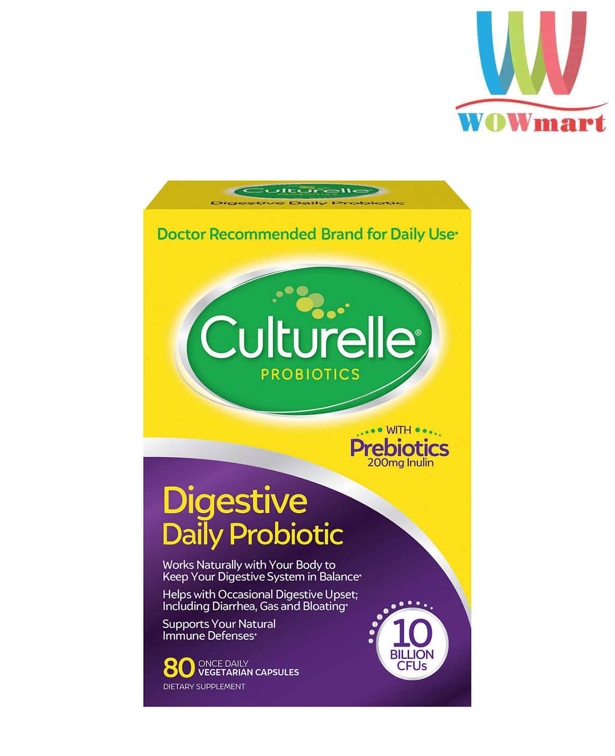 Viên uống hỗ trợ hệ tiêu hóa từ Culturelle Digestive Health Probiotic 80 viên