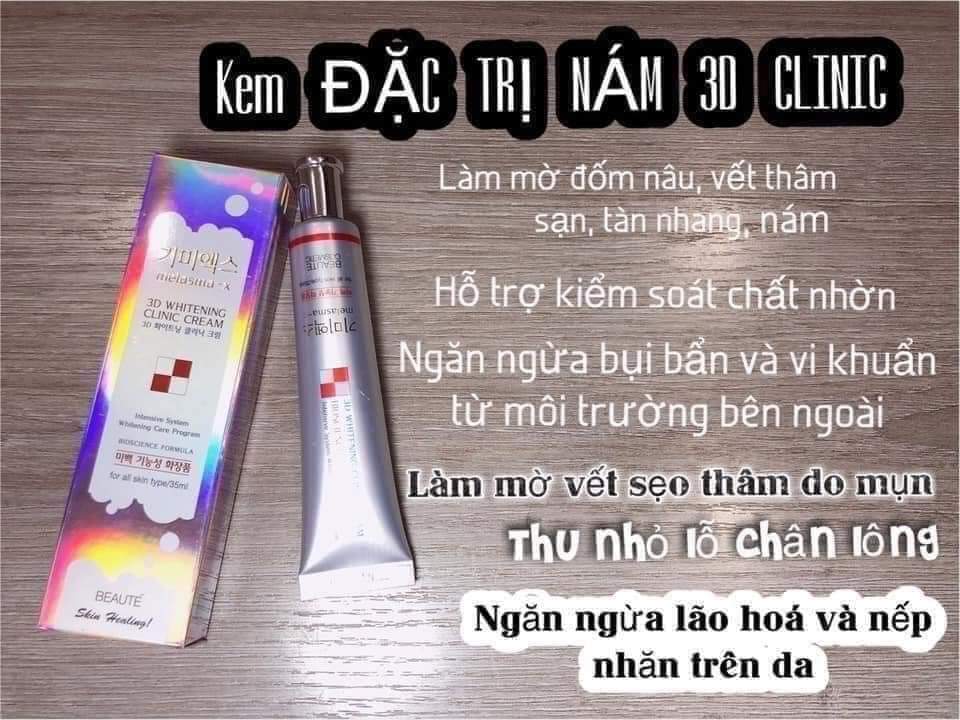 [ Hàng Auth ] Kem Ngừa Nám Và Tàn Nhang Melasma - X 3D Whitening Clinic Cream