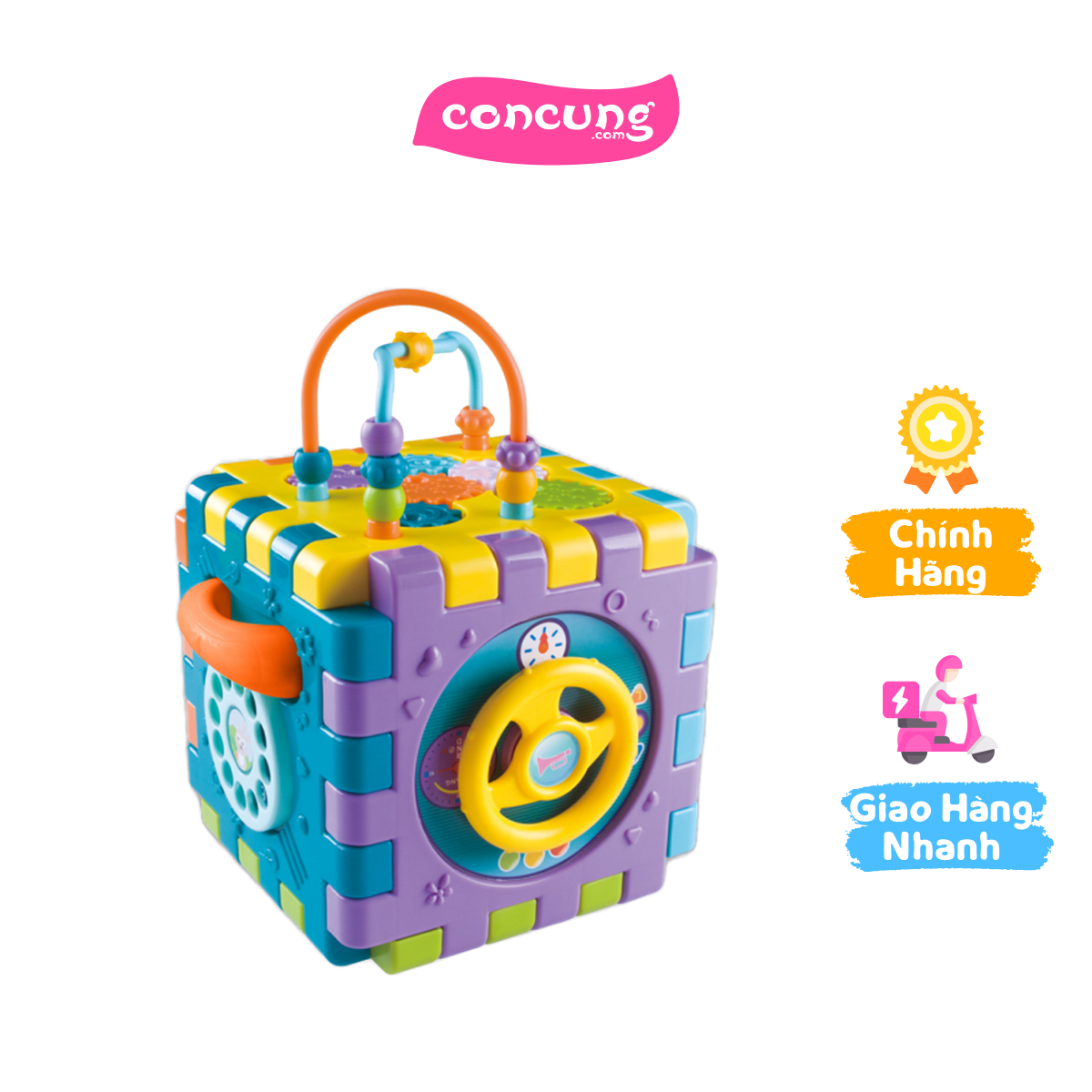 Hộp âm nhạc đa năng 6 miếng ghép kèm thả khối YN427038