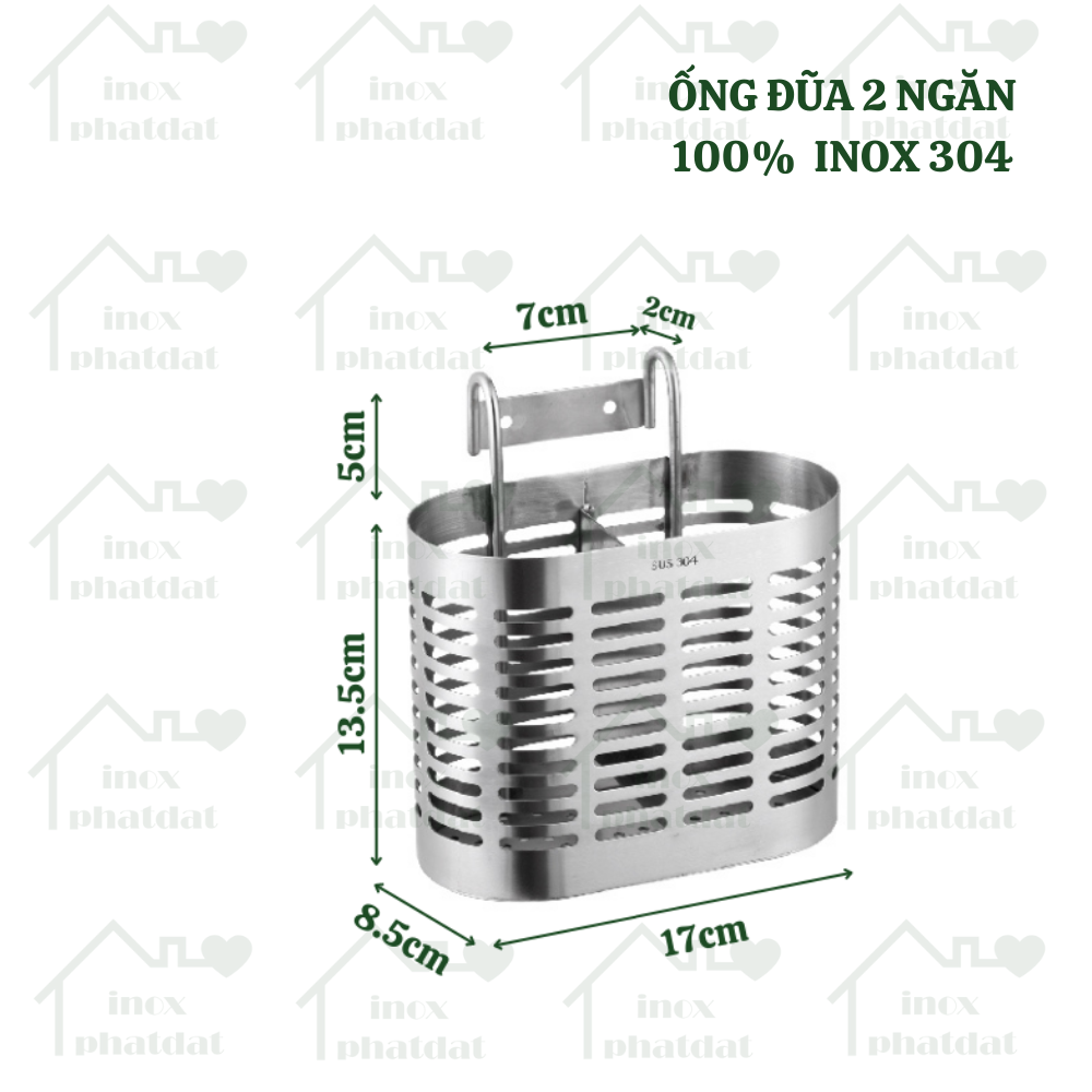 Ống đựng đũa muỗng Inox 304 PHÁT ĐẠT giá để đũa hộp để đũa thìa inox cao cấp ống đũa tròn inox (SP10