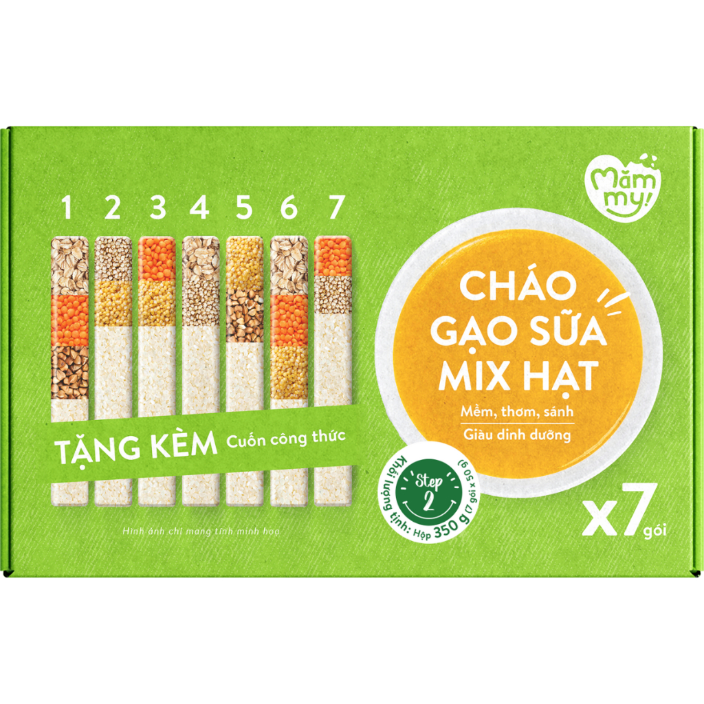 Cháo Gạo Sữa Mix Hạt Ăn Dặm Mămmy Hộp 210/350g Cháo Ăn Dặm Cho Bé Trên 6 Tháng - Bibo Mart