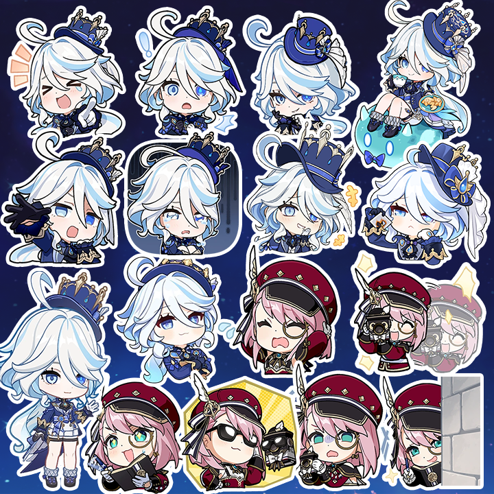 [Genshin Impact] Sticker Furina Charlotte Navia và Clorinde - Waifu Fontaine Collection