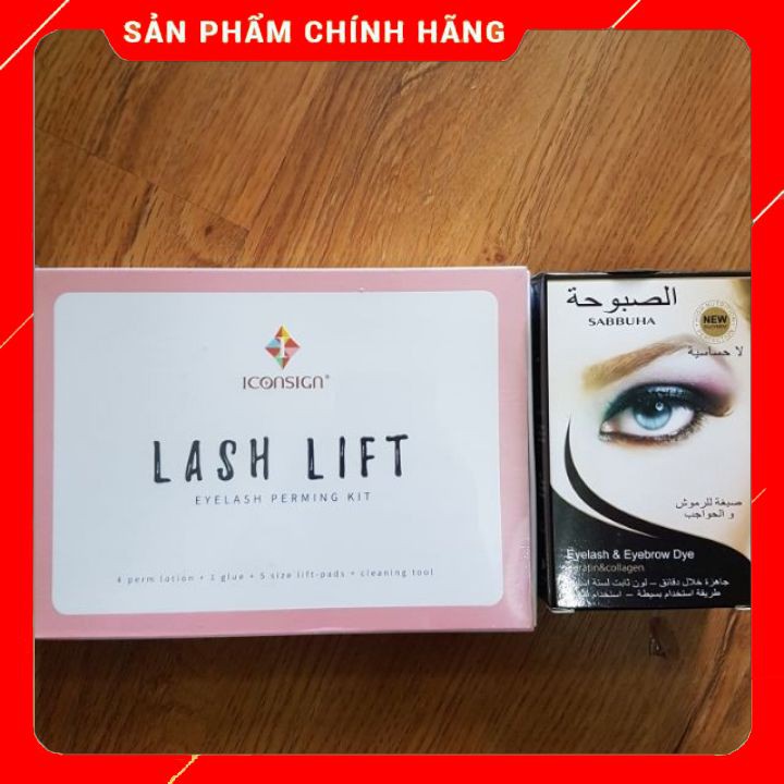 [Hcm]Combo Thuốc Uốn Mi Phủ Đen ( 1 Phủ Đen + 1 Uốn Lash Lift Iconsign Sabbuha ) Tách Lẻ